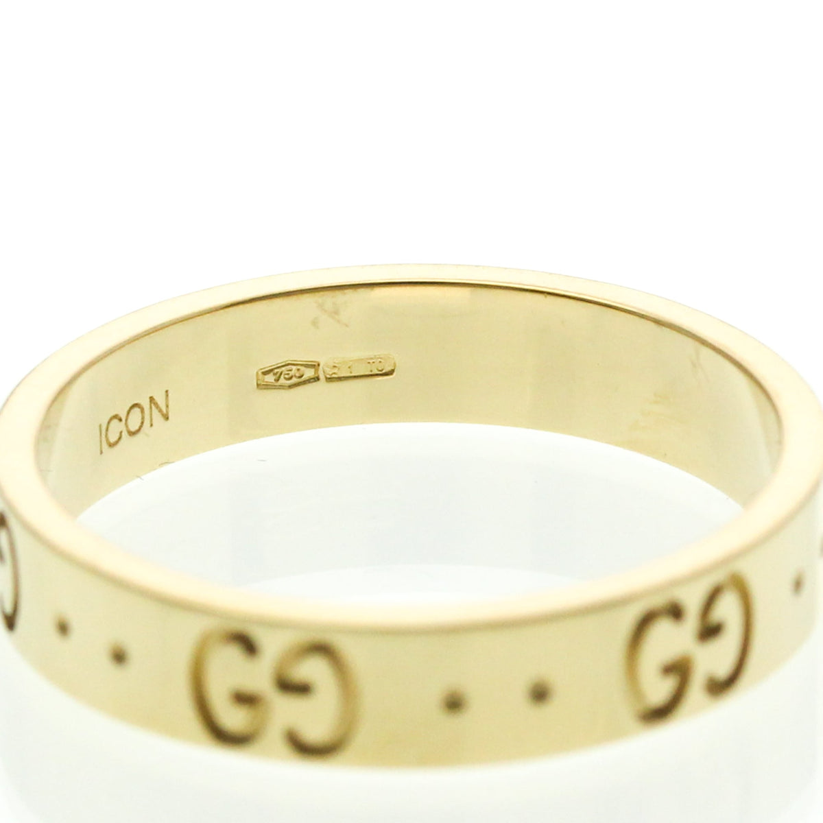 PRE-OWNED Gucci Icon · 18K Yellow Gold Size 8