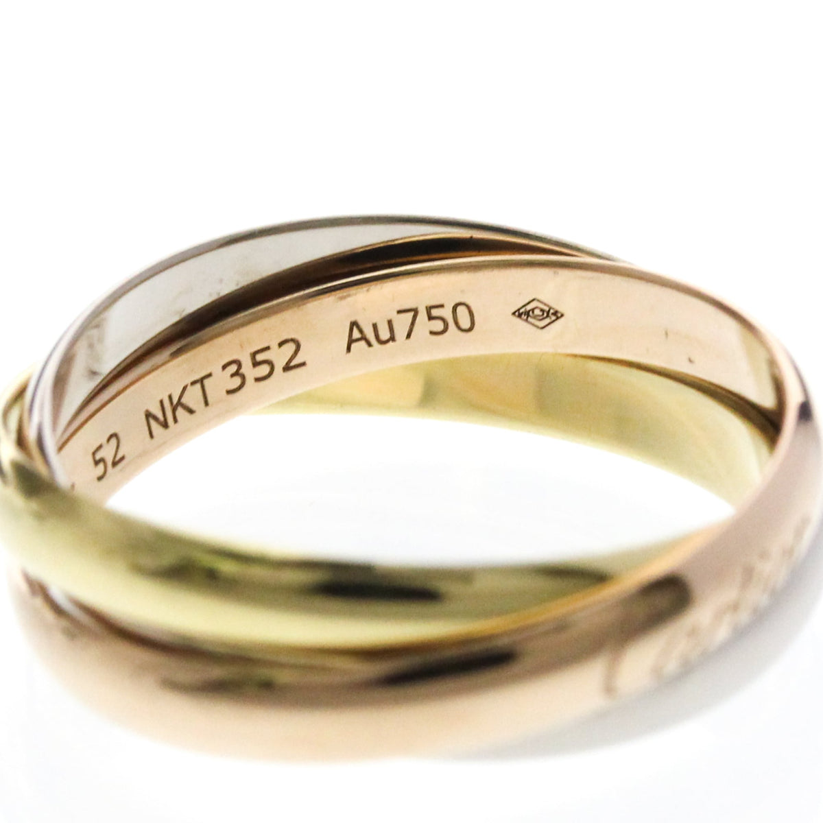 PRE-OWNED Cartier Trinity · Tri-Gold Size 6
