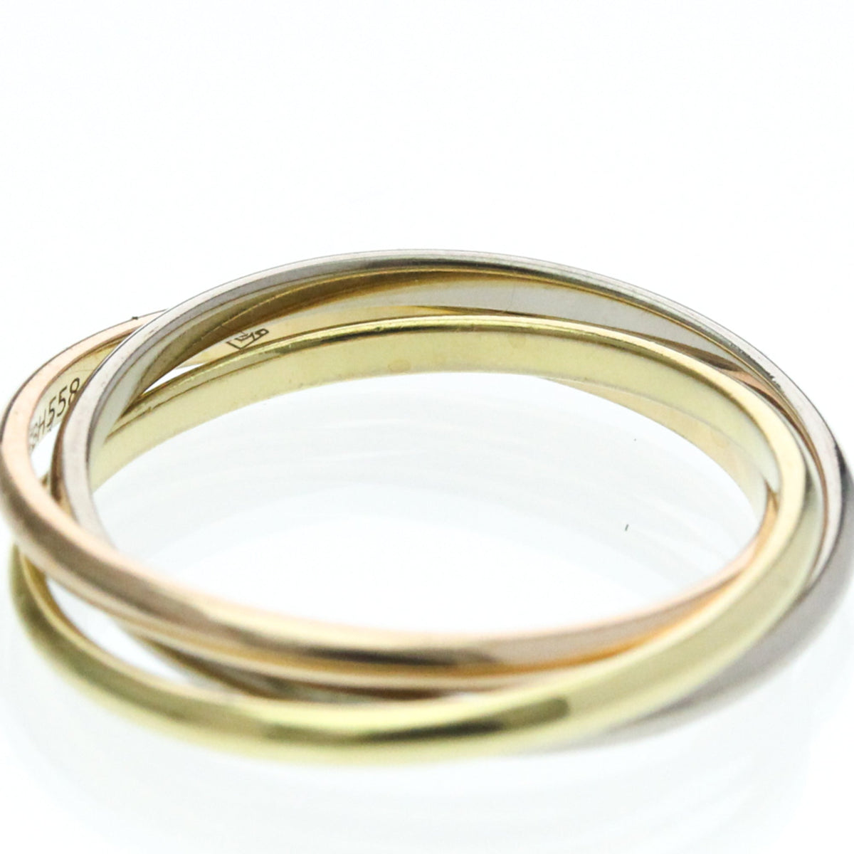 PRE-OWNED Cartier Trinity · Tri-Gold Size 5.25