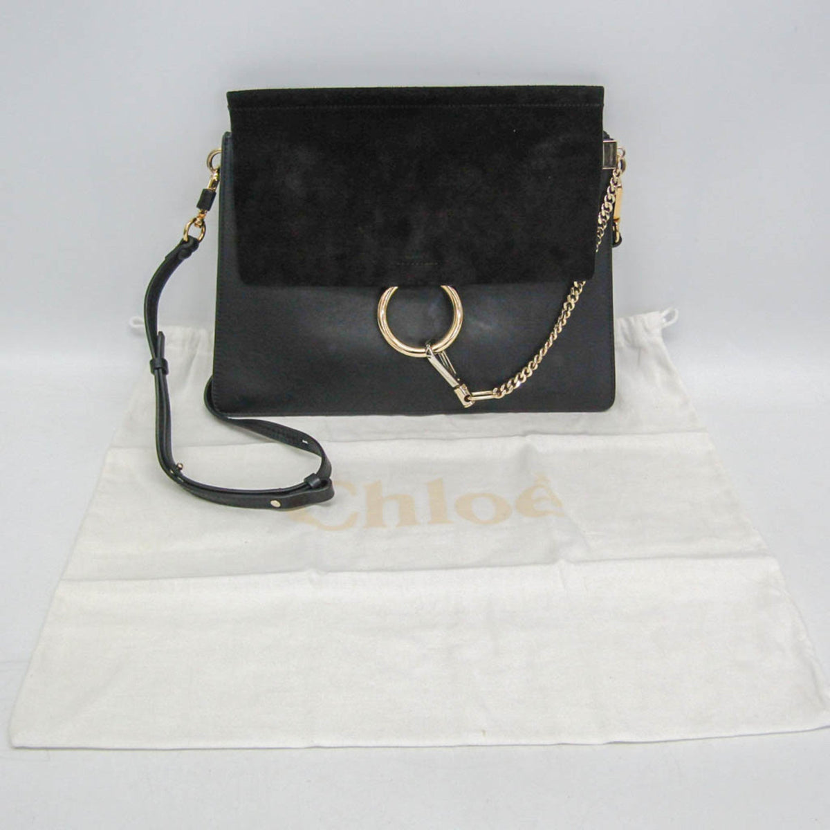 PRE-OWNED Chloé Faye Medium · Suede & Leather