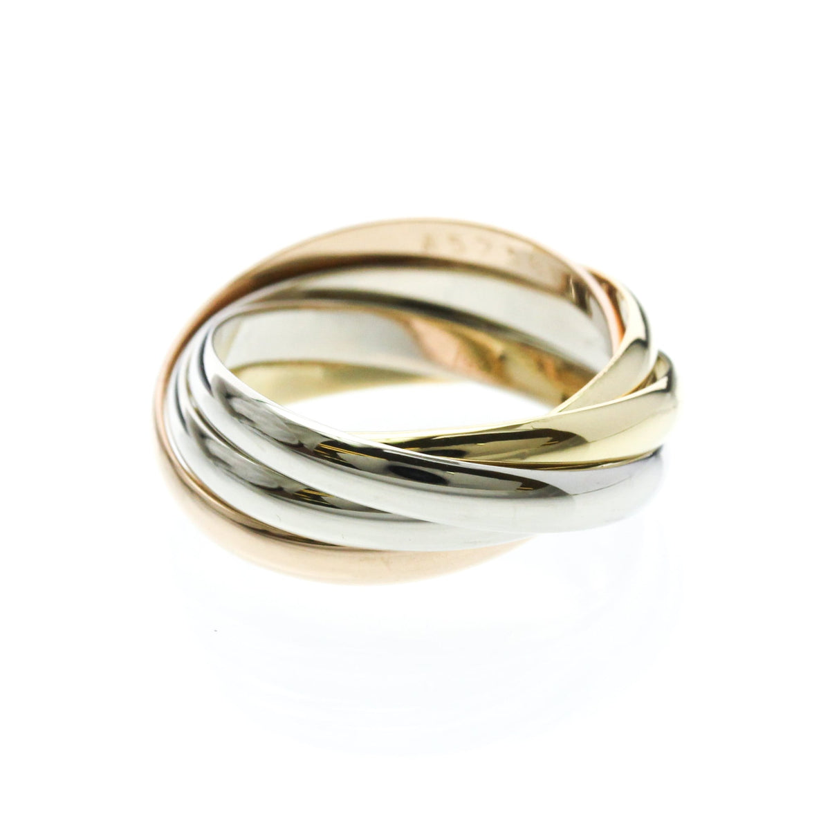 PRE-OWNED Cartier Trinity · Tri-Gold Size 6