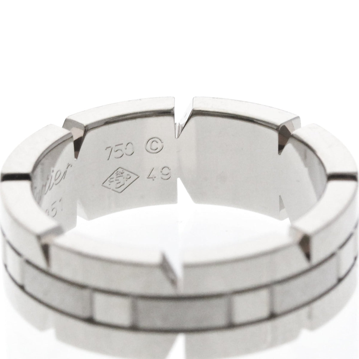 PRE-OWNED Cartier Tank Française · 18K White Gold Size 4.75