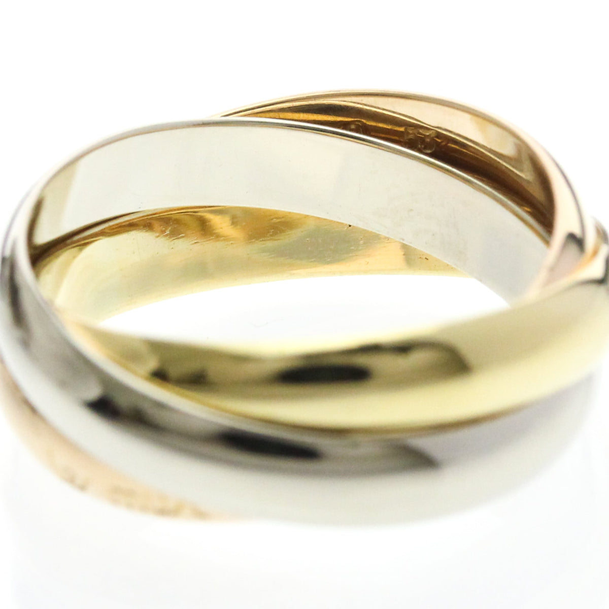 PRE-OWNED Cartier Trinity · Tri-Gold Size 6.25