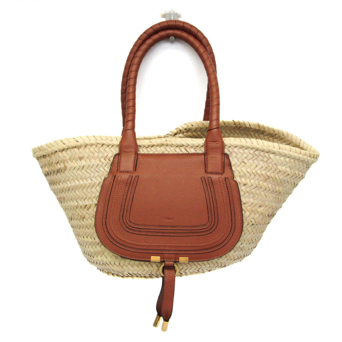 PRE-OWNED Chloé Marcie Basket · Raffia & Leather
