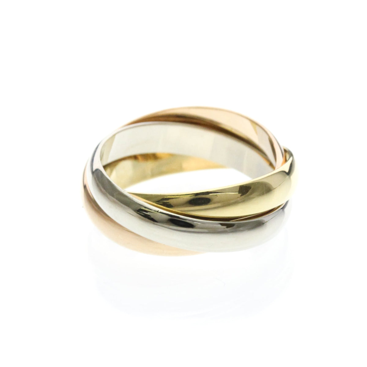 PRE-OWNED Cartier Trinity · Tri-Gold Size 6
