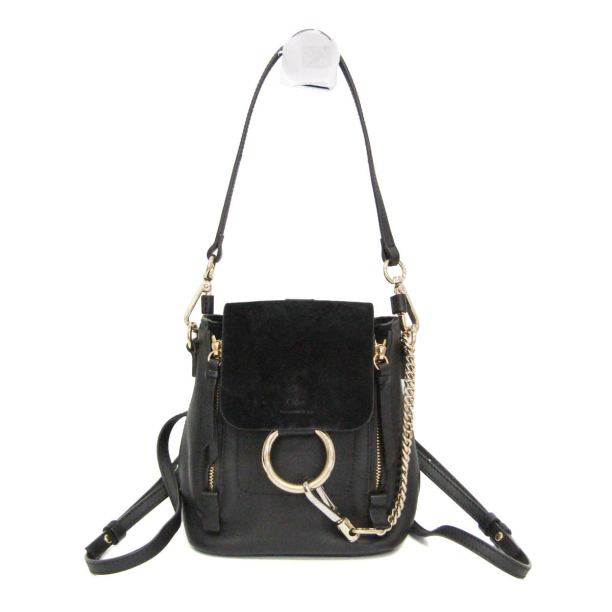 PRE-OWNED Chloé Faye Mini · Backpack · Leather & Suede