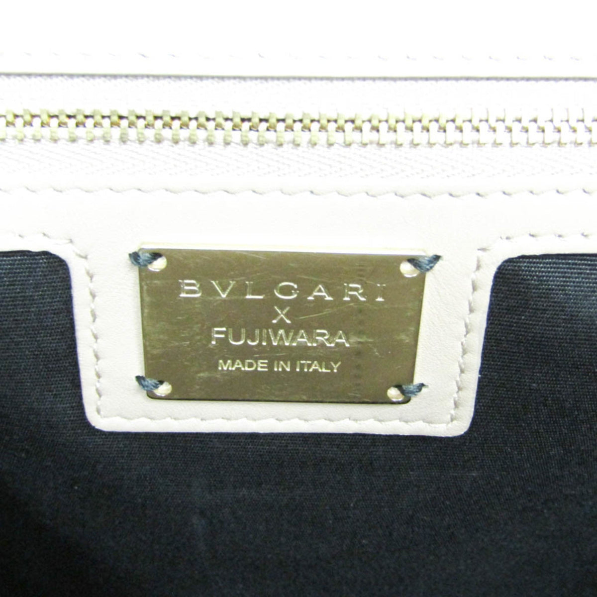 PRE-OWNED Bvlgari × Fujiwara Fragment · Leather Tote