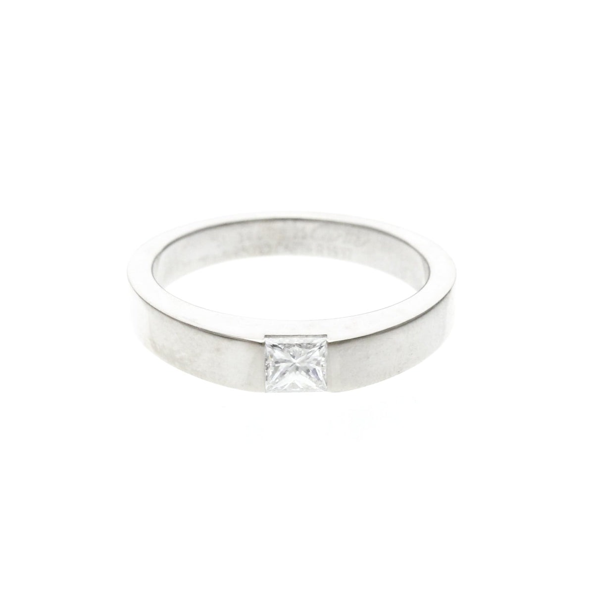 PRE-OWNED Cartier Tank · Platinum · Diamond Size 5.75