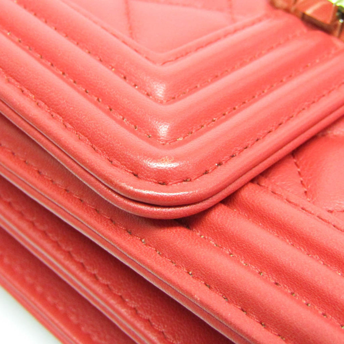 PRE-OWNED Chanel Boy · Lamb Leather