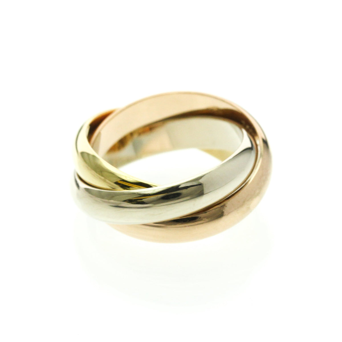 PRE-OWNED Cartier Trinity · Tri-Gold Ring Size 5.25