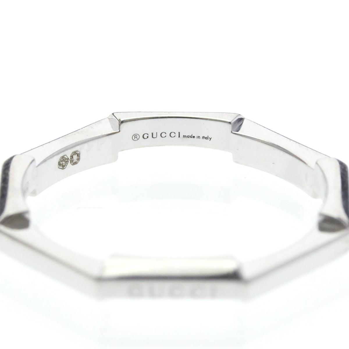 PRE-OWNED Gucci Link To Love · 18K White Gold Size 8