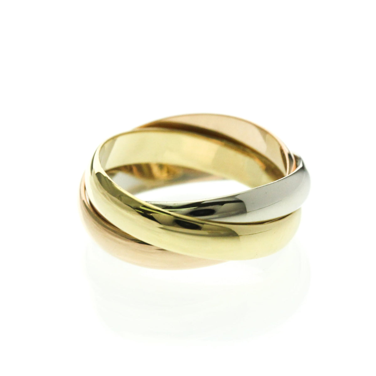 PRE-OWNED Cartier Trinity · Tri-Gold Size 5.75