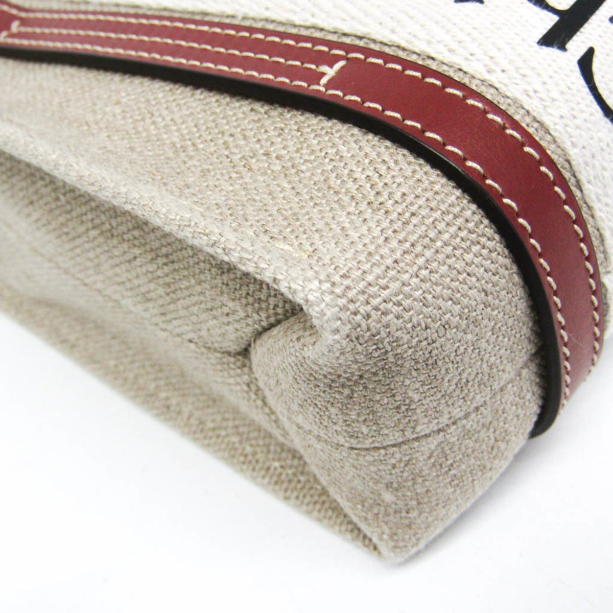 PRE-OWNED Chloé Woody Mini · Linen & Leather