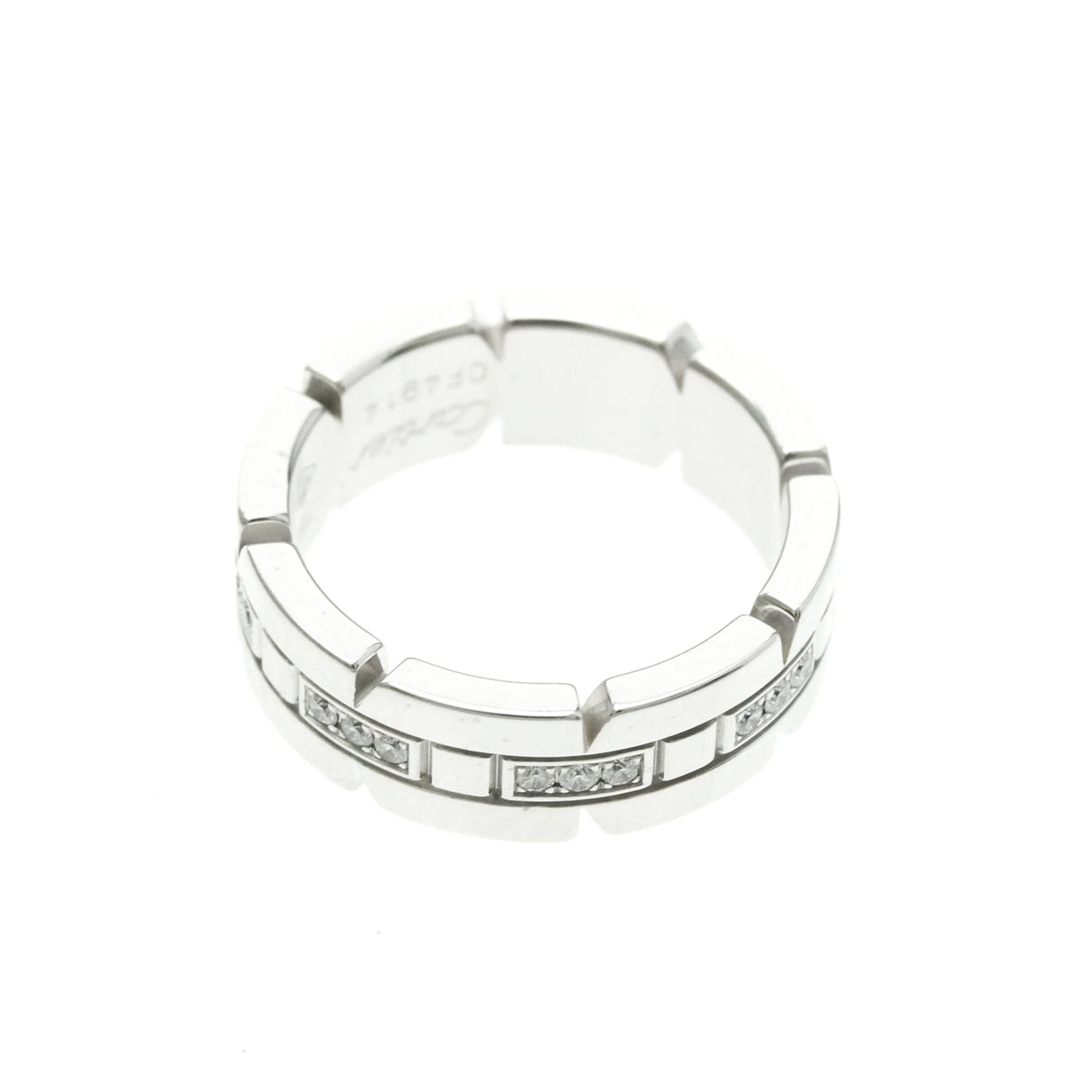 PRE-OWNED Cartier Tank Française · 18K White Gold · Diamond Size 4.75
