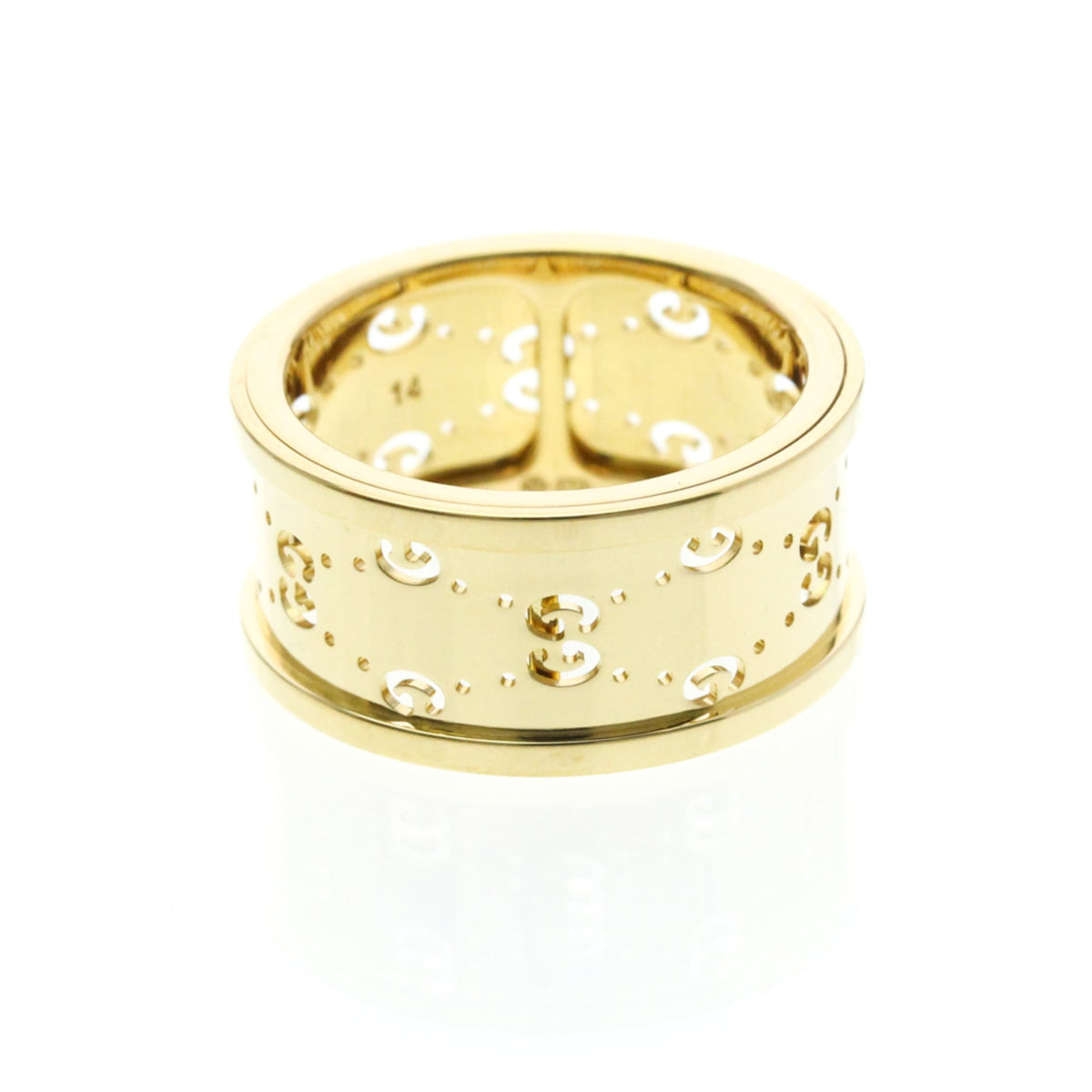 PRE-OWNED Gucci Icon Twirl · 18K Yellow Gold Size 6.75