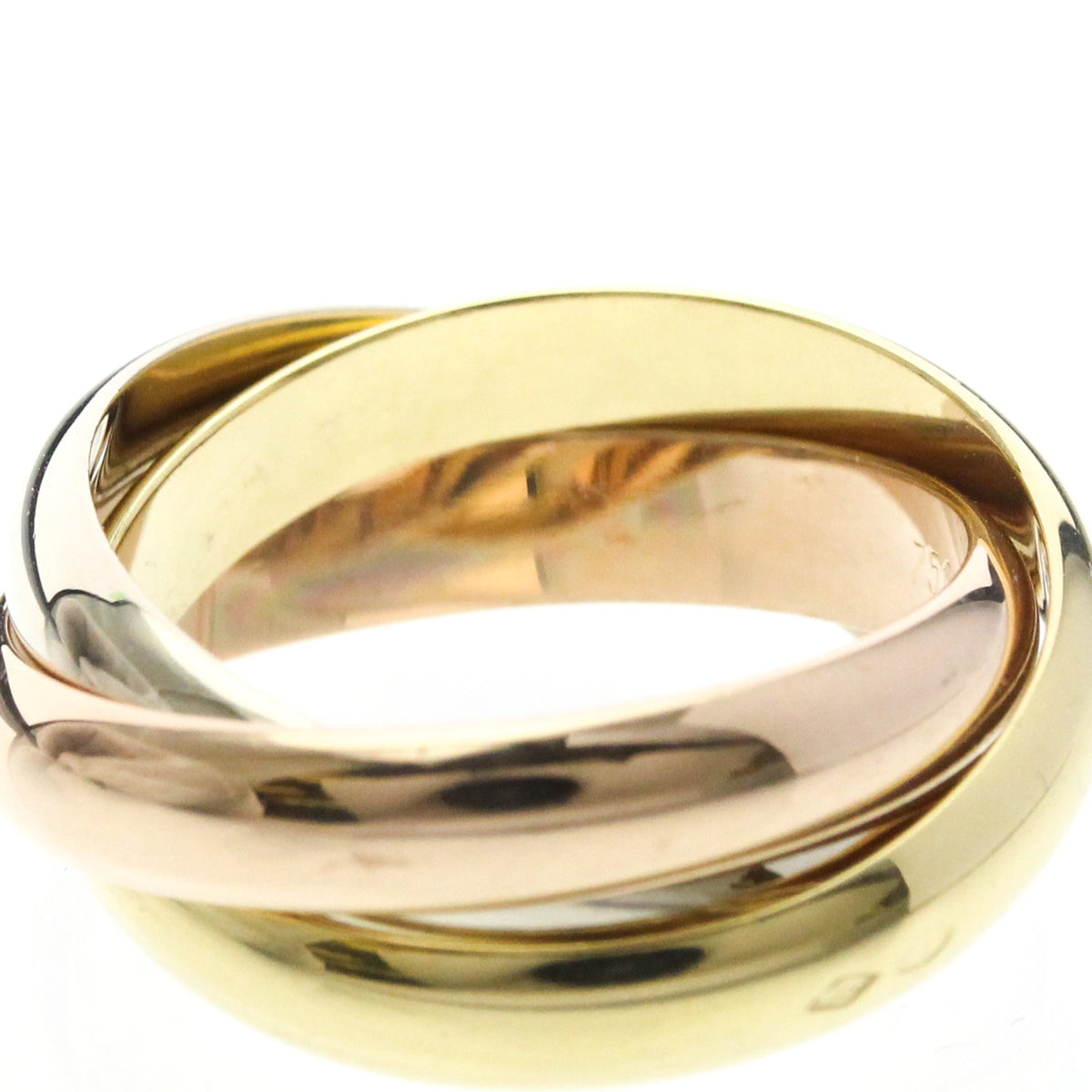 PRE-OWNED Cartier Trinity · Tri-Gold Size 7.5