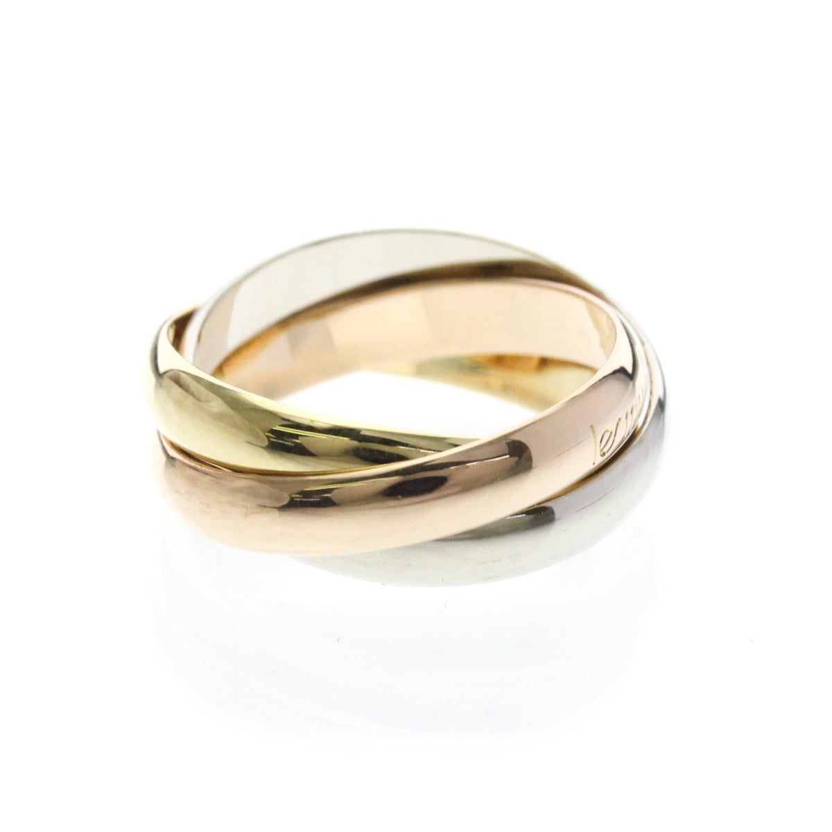 PRE-OWNED Cartier Trinity · Tri-Gold Size 6.25