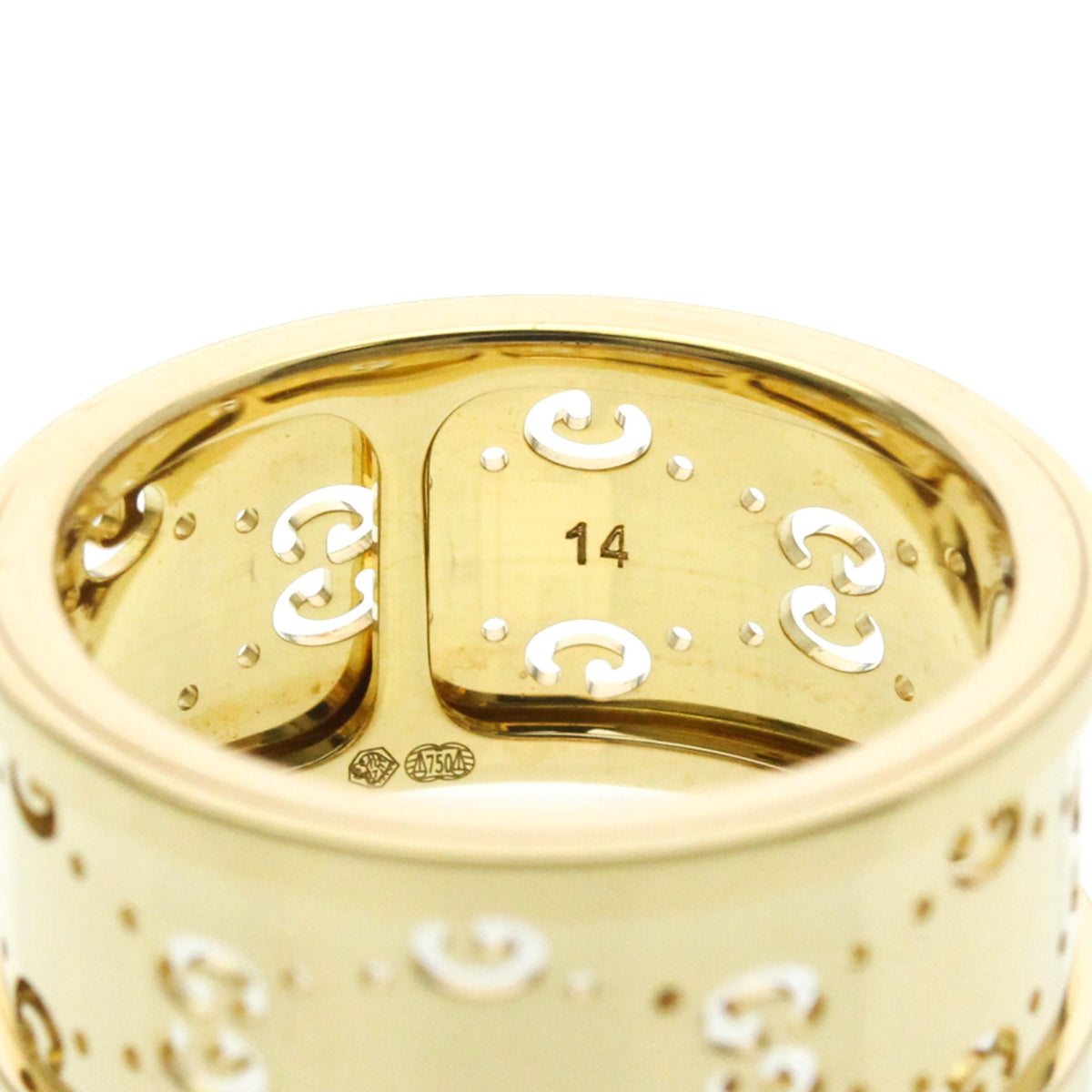 PRE-OWNED Gucci Icon Twirl · 18K Yellow Gold Size 6.75