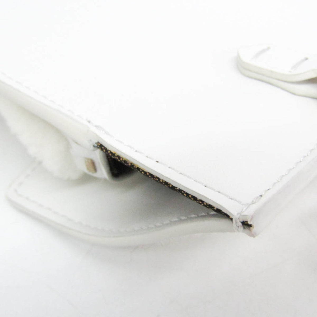 PRE-OWNED Fendi Logo Boa · Phone Pouch · Fur