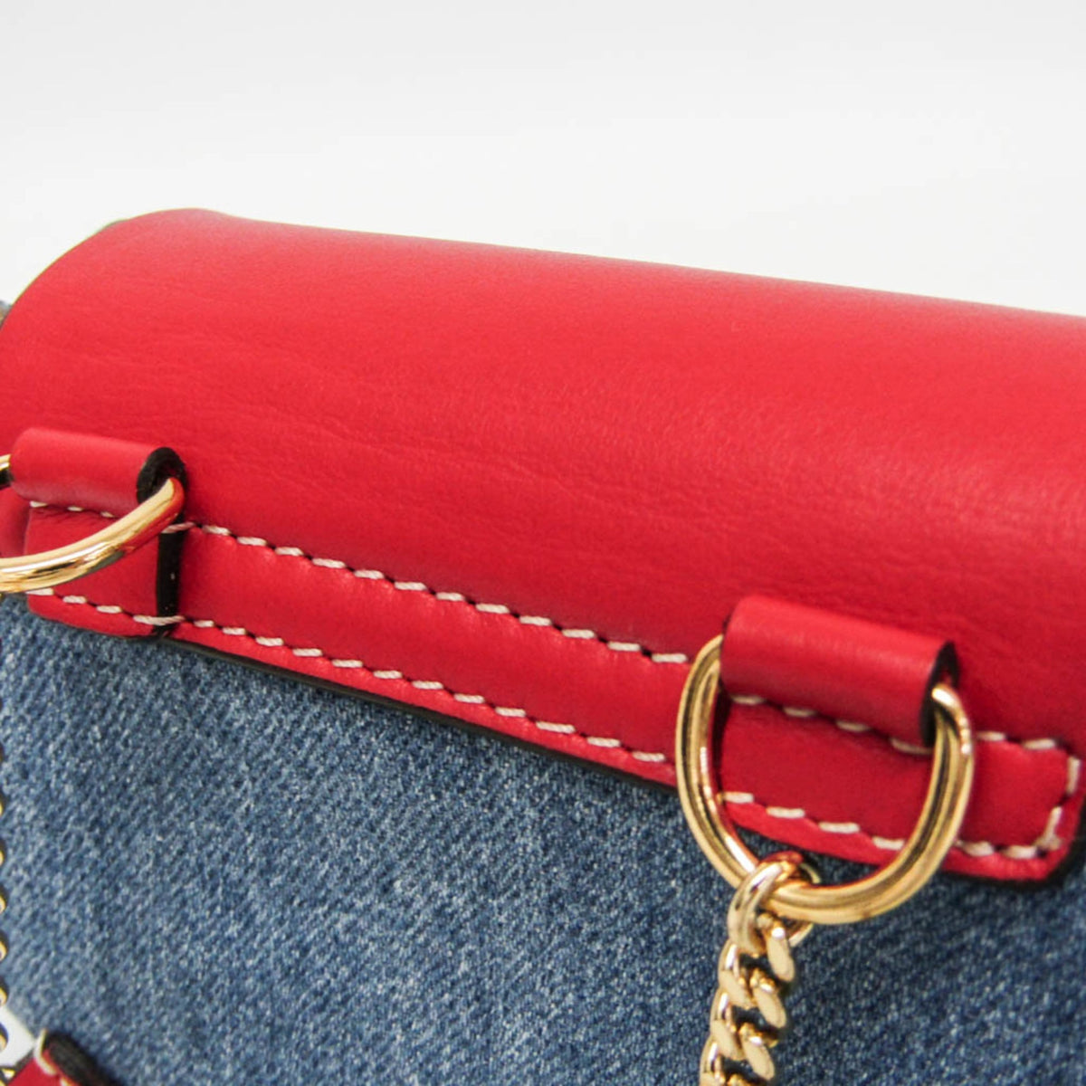 PRE-OWNED Chloé Drew Mini · Denim Crossbody