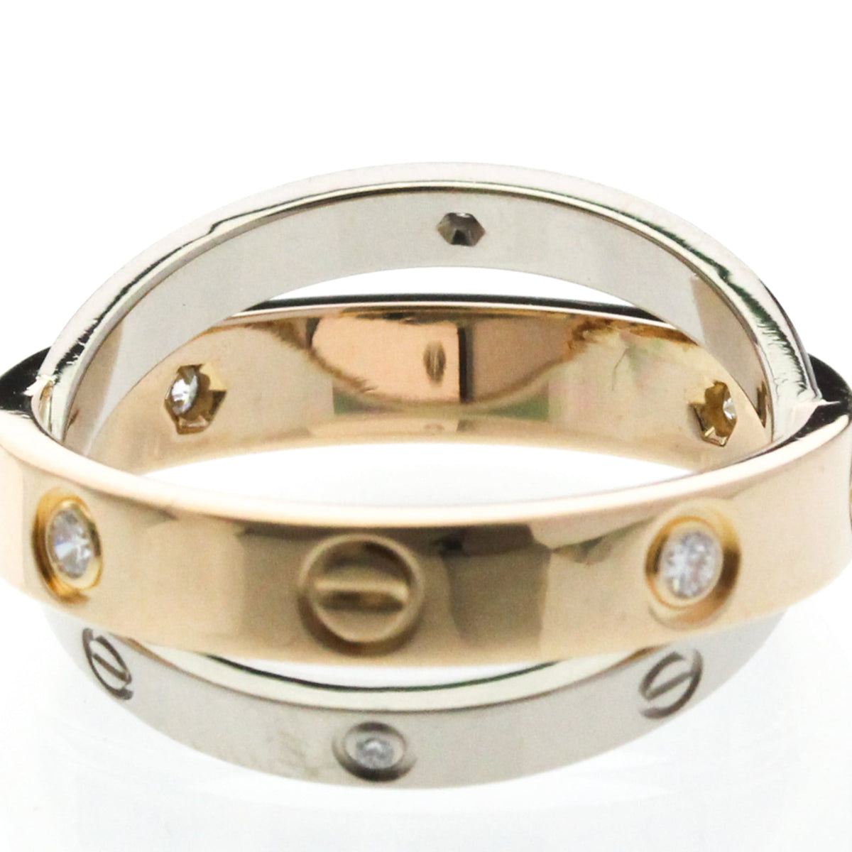 PRE-OWNED Cartier Be Love · Half Diamond · Two-Tone Gold
