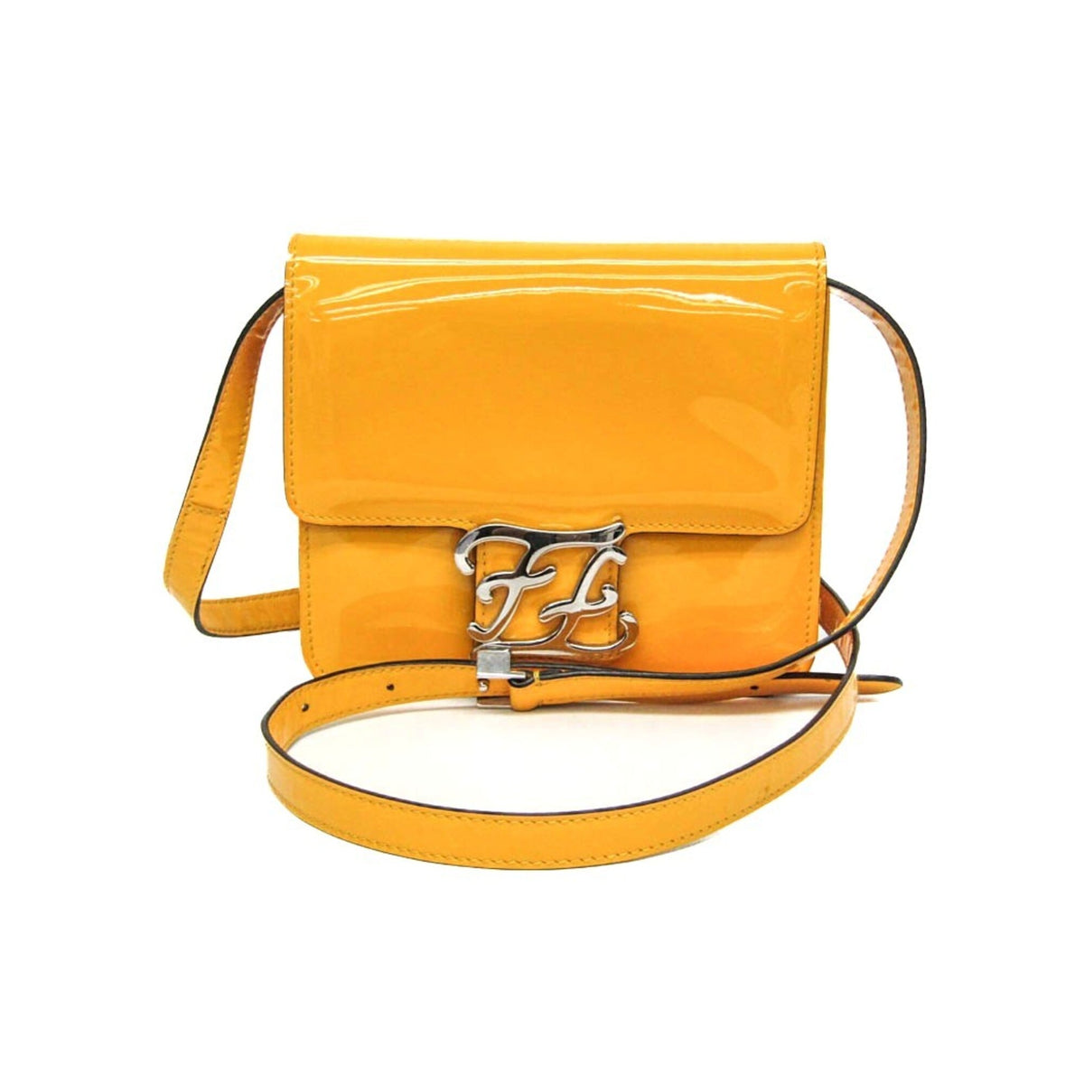 PRE-OWNED Fendi Calligraphy · Patent Leather