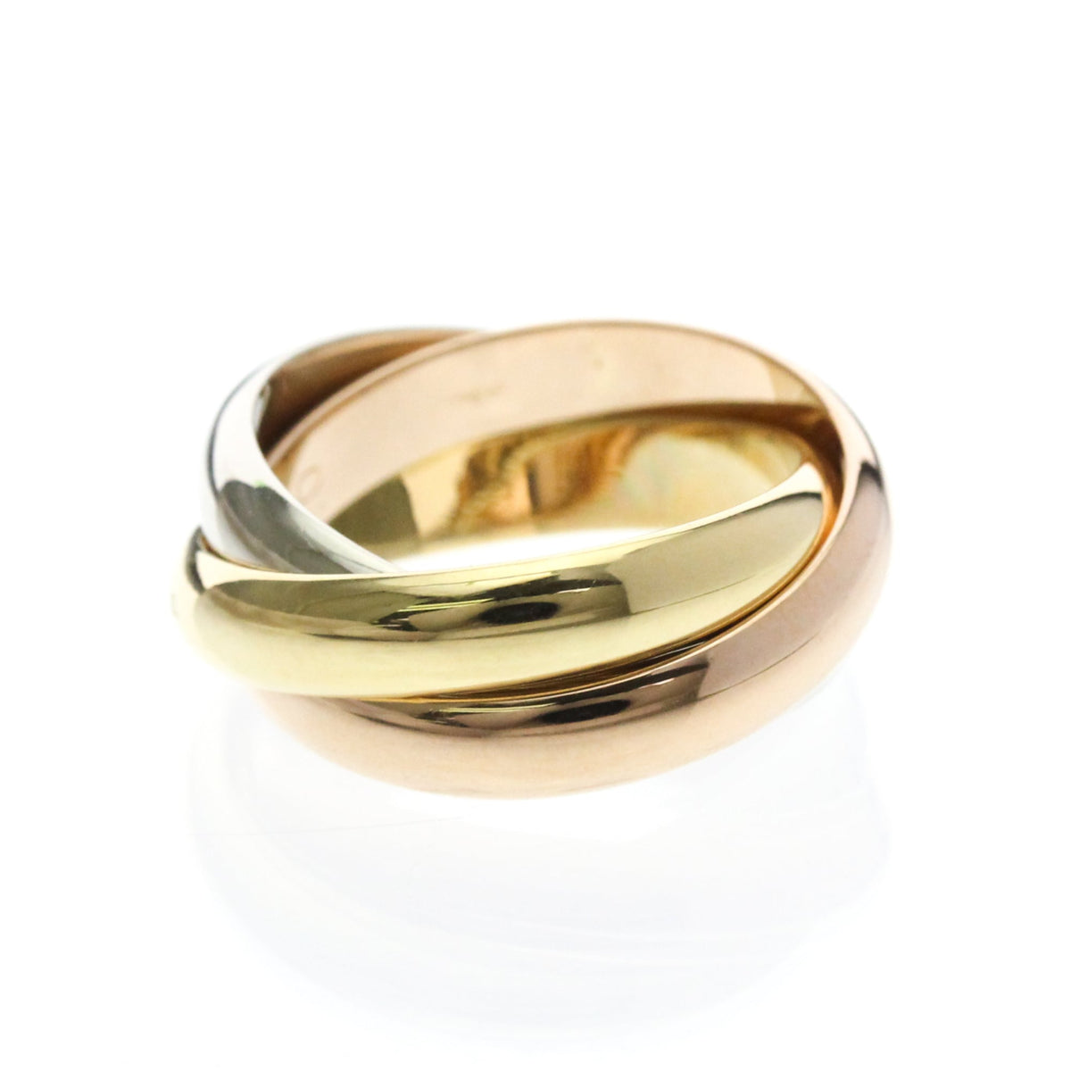 PRE-OWNED Cartier Trinity · Tri-Gold Size 5.25