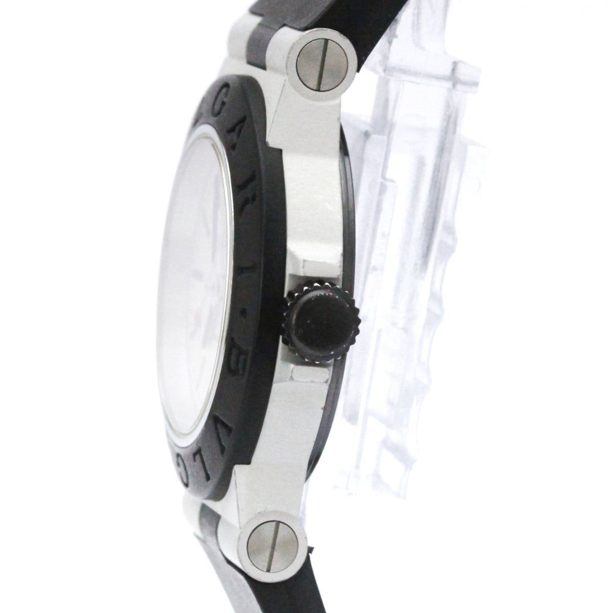 PRE-OWNED Bvlgari Aluminium · Rubber Strap