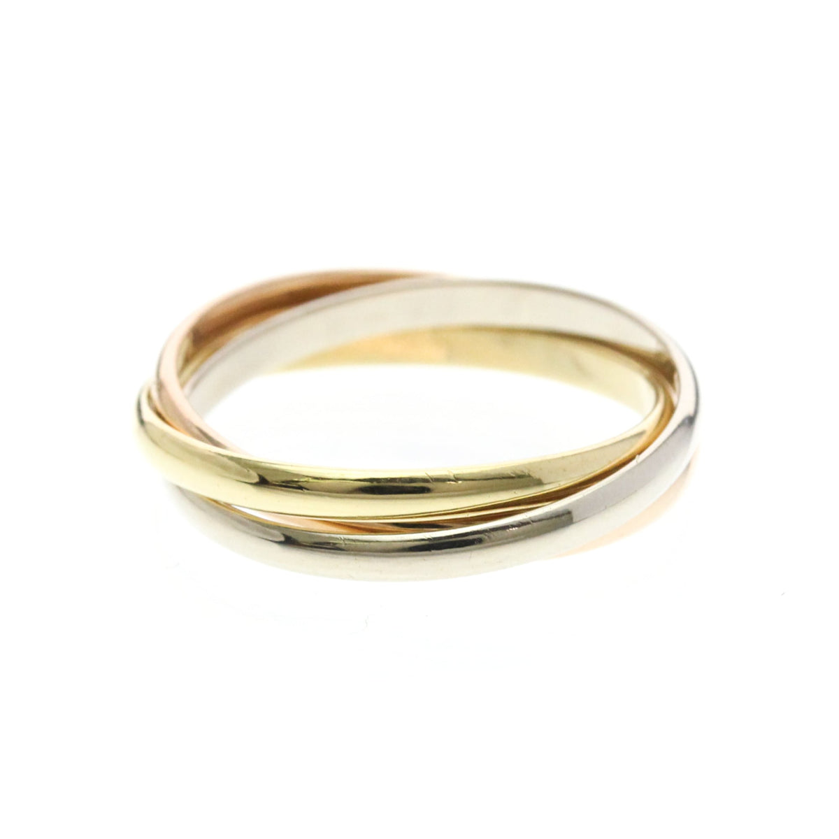 PRE-OWNED Cartier Trinity · Tri-Gold Size 6.25