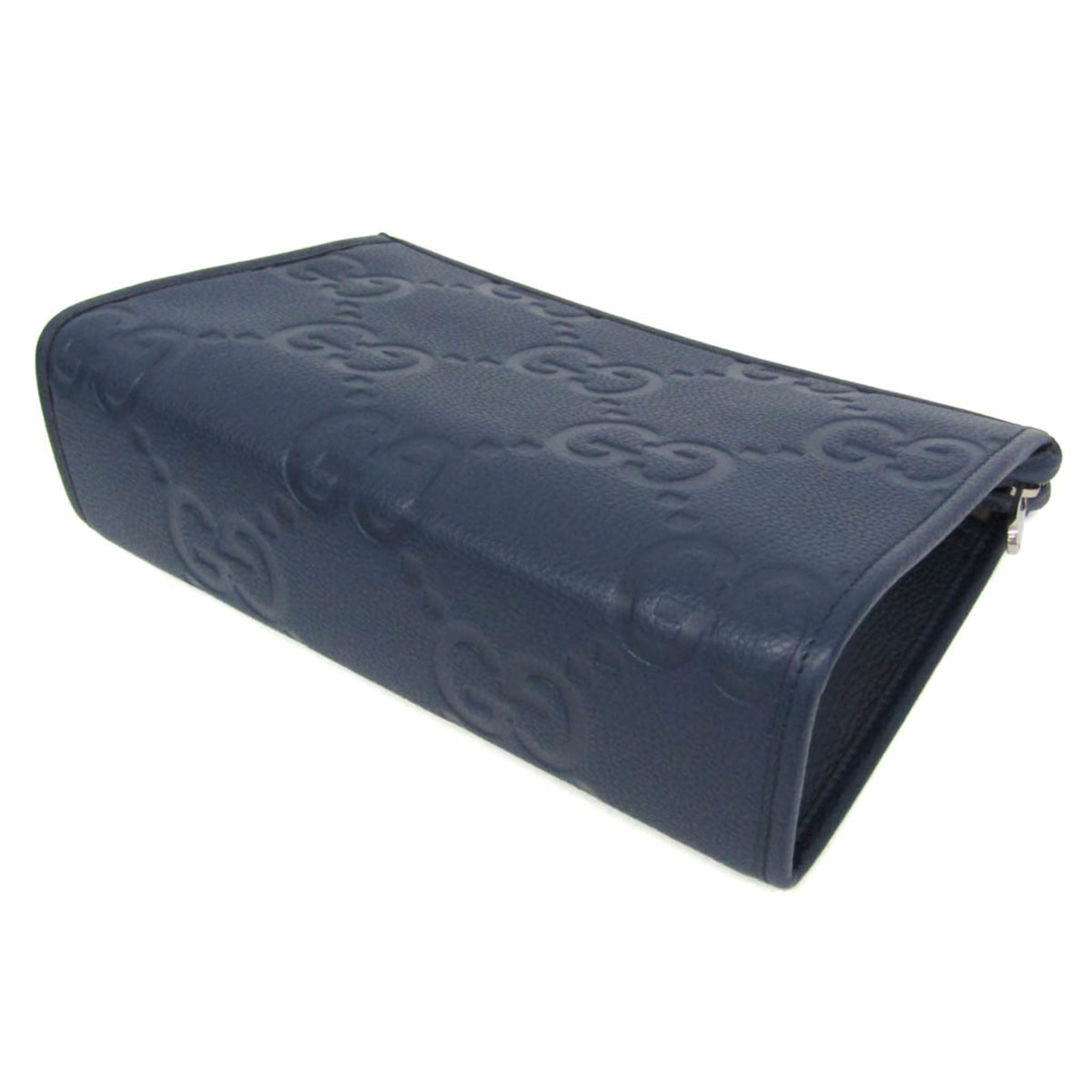 PRE-OWNED Gucci Jumbo GG · Leather Clutch