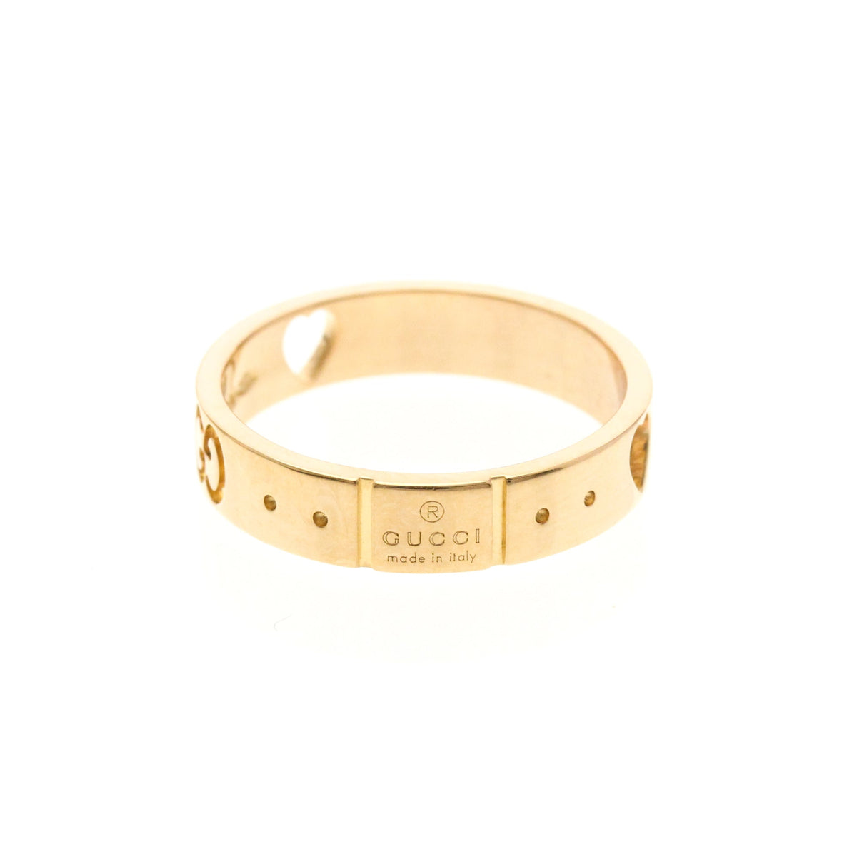 PRE-OWNED Gucci Icon · Rose Gold Size 5