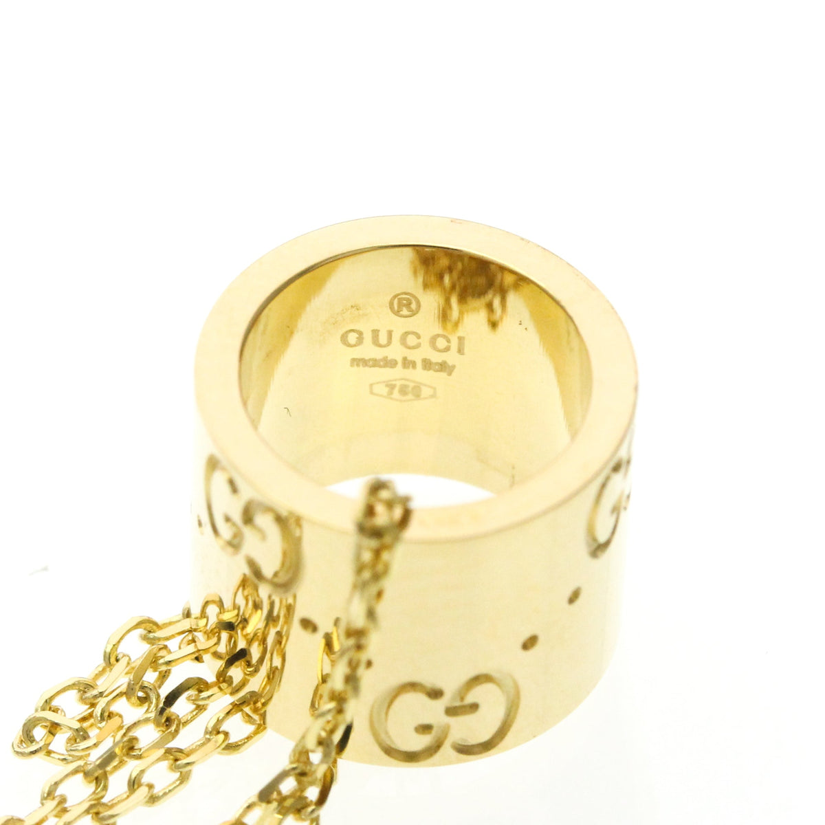PRE-OWNED Gucci Icon Necklace · 18K Yellow Gold