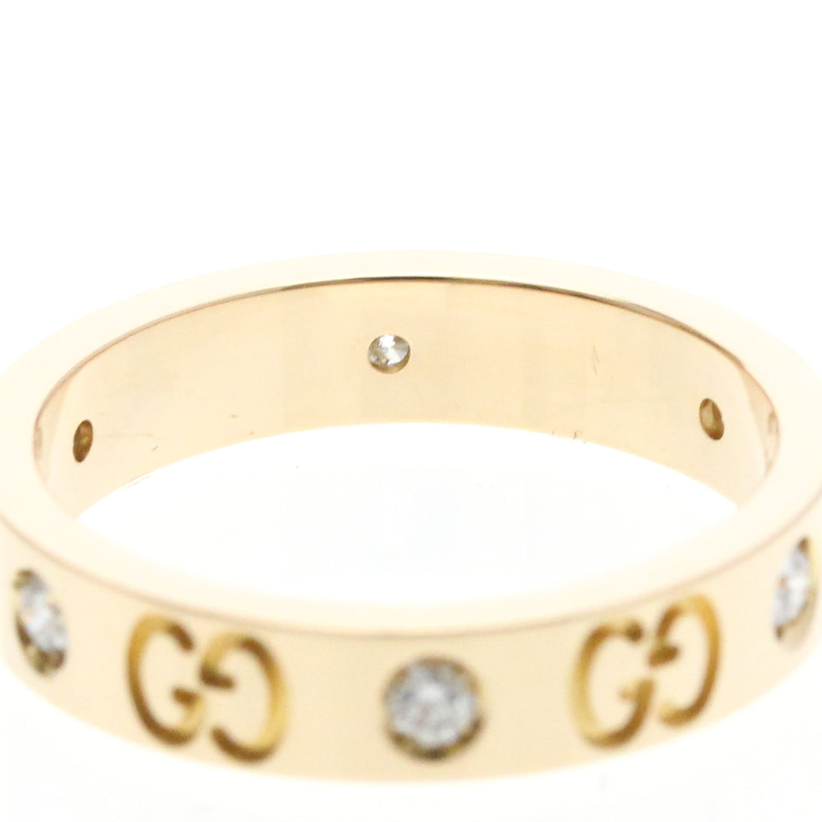 PRE-OWNED Gucci Icon · Diamond · Rose Gold Size 6.5