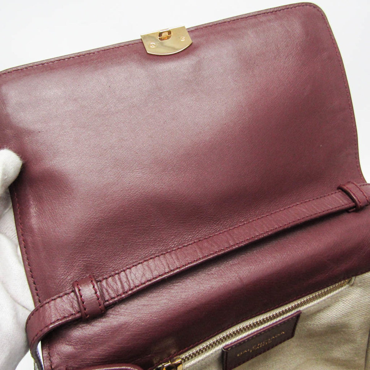 PRE-OWNED Balenciaga · Leather Shoulder Bag · Bordeaux