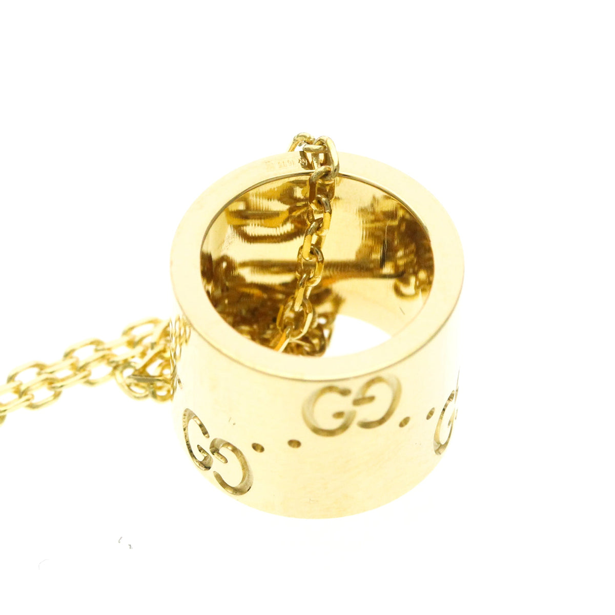 PRE-OWNED Gucci Icon Necklace · 18K Yellow Gold
