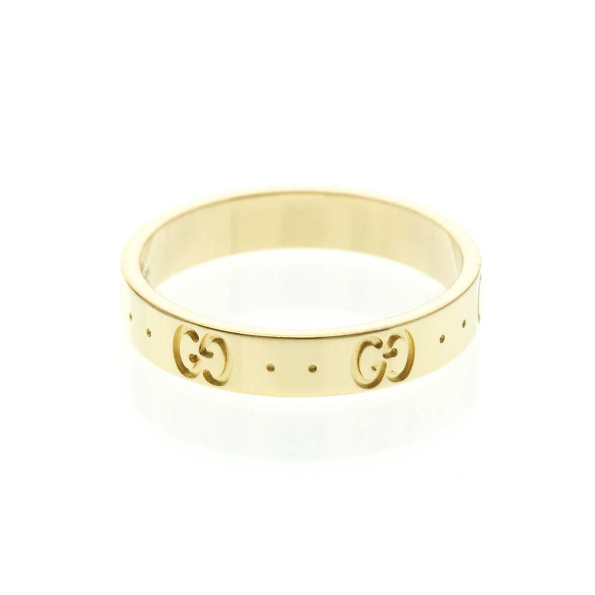 PRE-OWNED Gucci Icon · 18K Yellow Gold Size 8.75