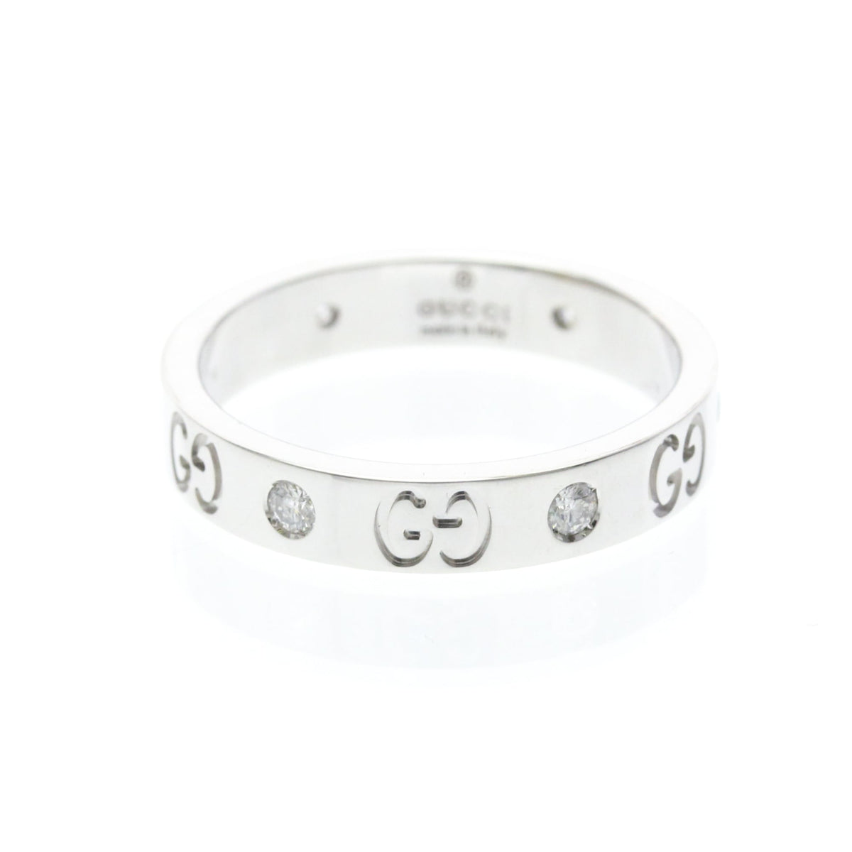 PRE-OWNED Gucci Icon · 18K White Gold · Diamond