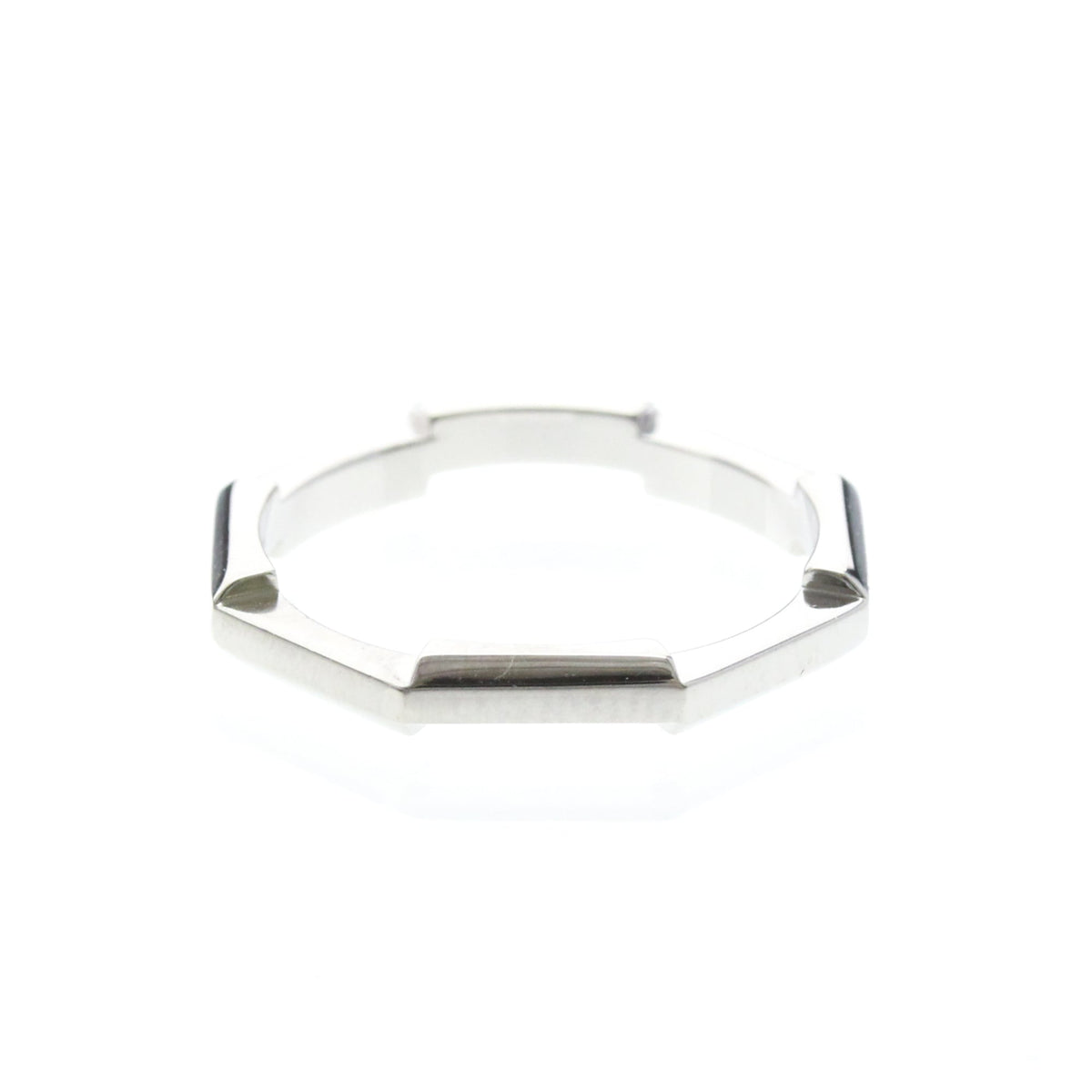 PRE-OWNED Gucci Octagon · Platinum Size 6.75