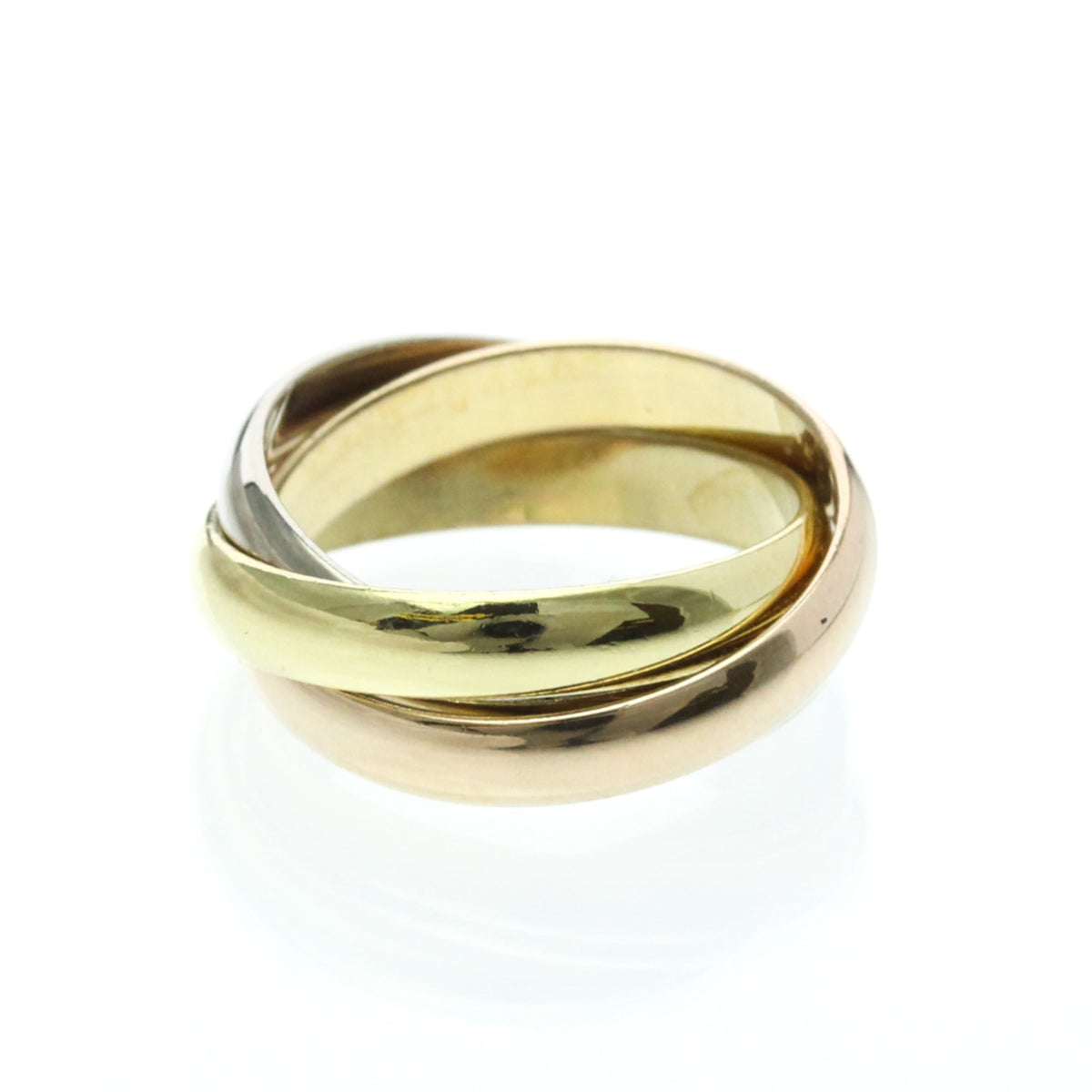PRE-OWNED Cartier Trinity · Tri-Gold Size 6