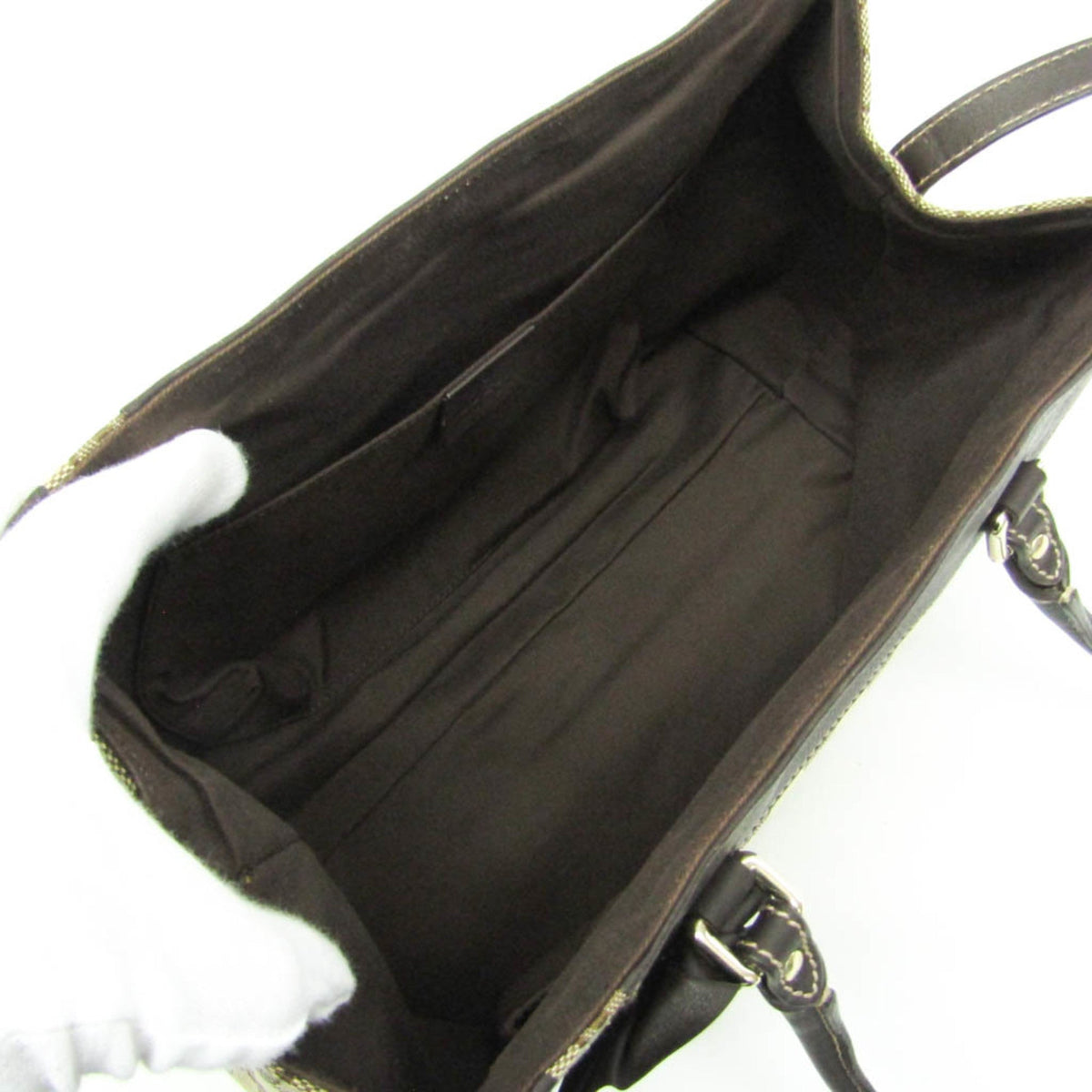 PRE-OWNED Gucci GG Canvas · Leather Handbag
