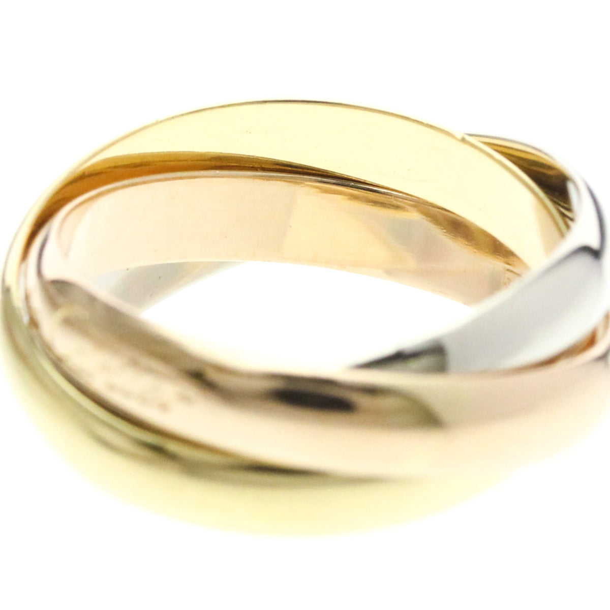PRE-OWNED Cartier Trinity · Tri-Gold Size 6.25