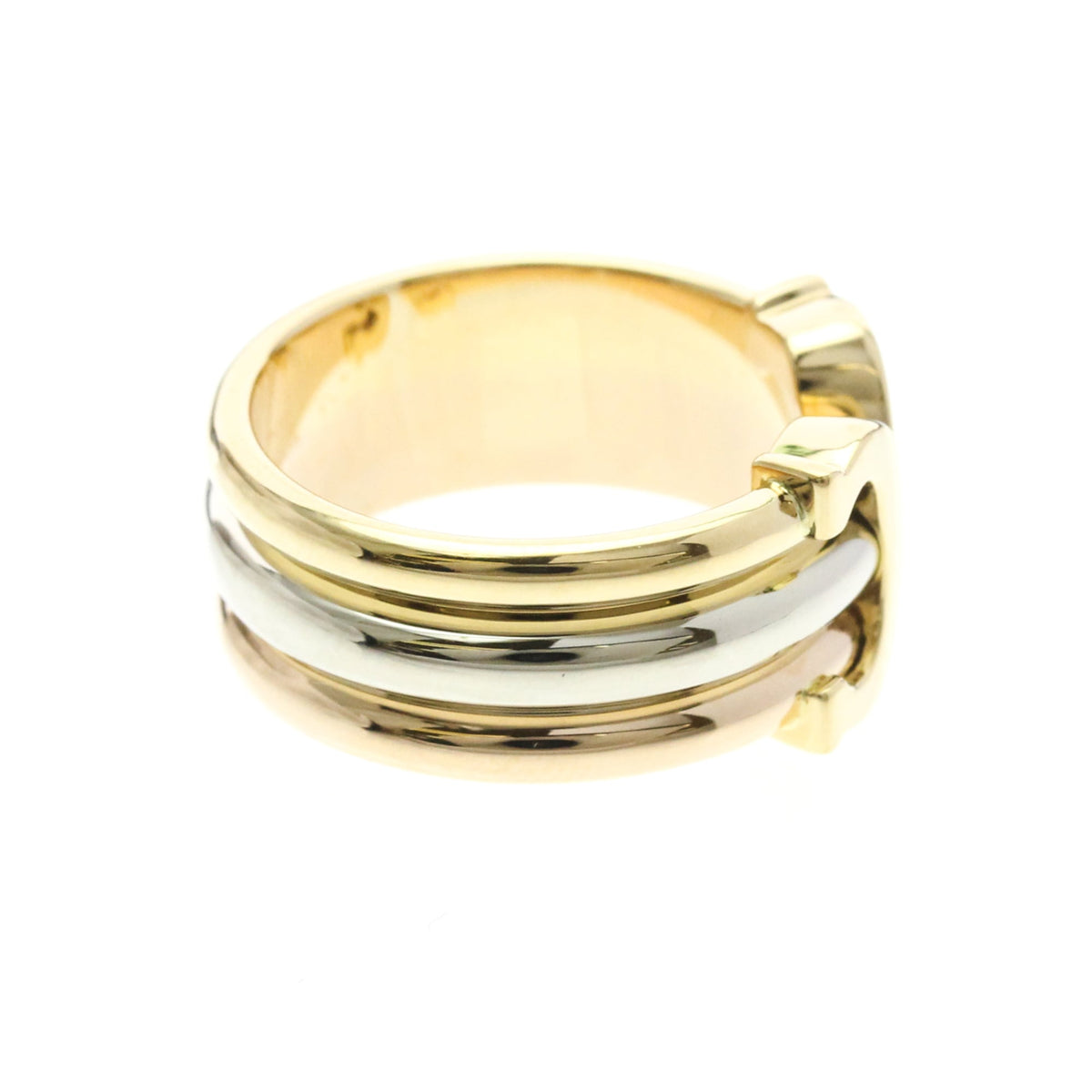 PRE-OWNED Cartier Trinity · Tri-Gold Size 7.25