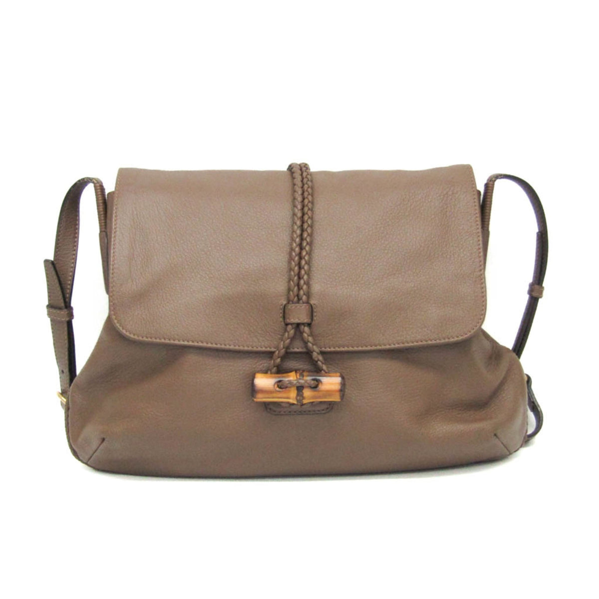 PRE-OWNED Gucci Bamboo · Leather Shoulder Bag