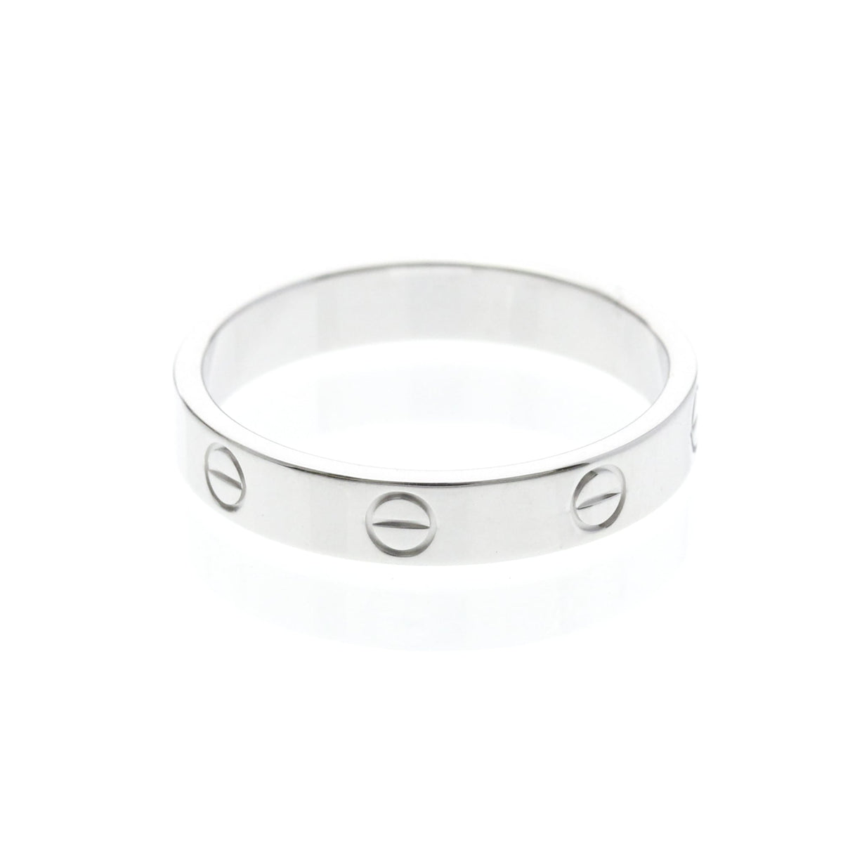PRE-OWNED Cartier Mini Love Ring · 18K White Gold