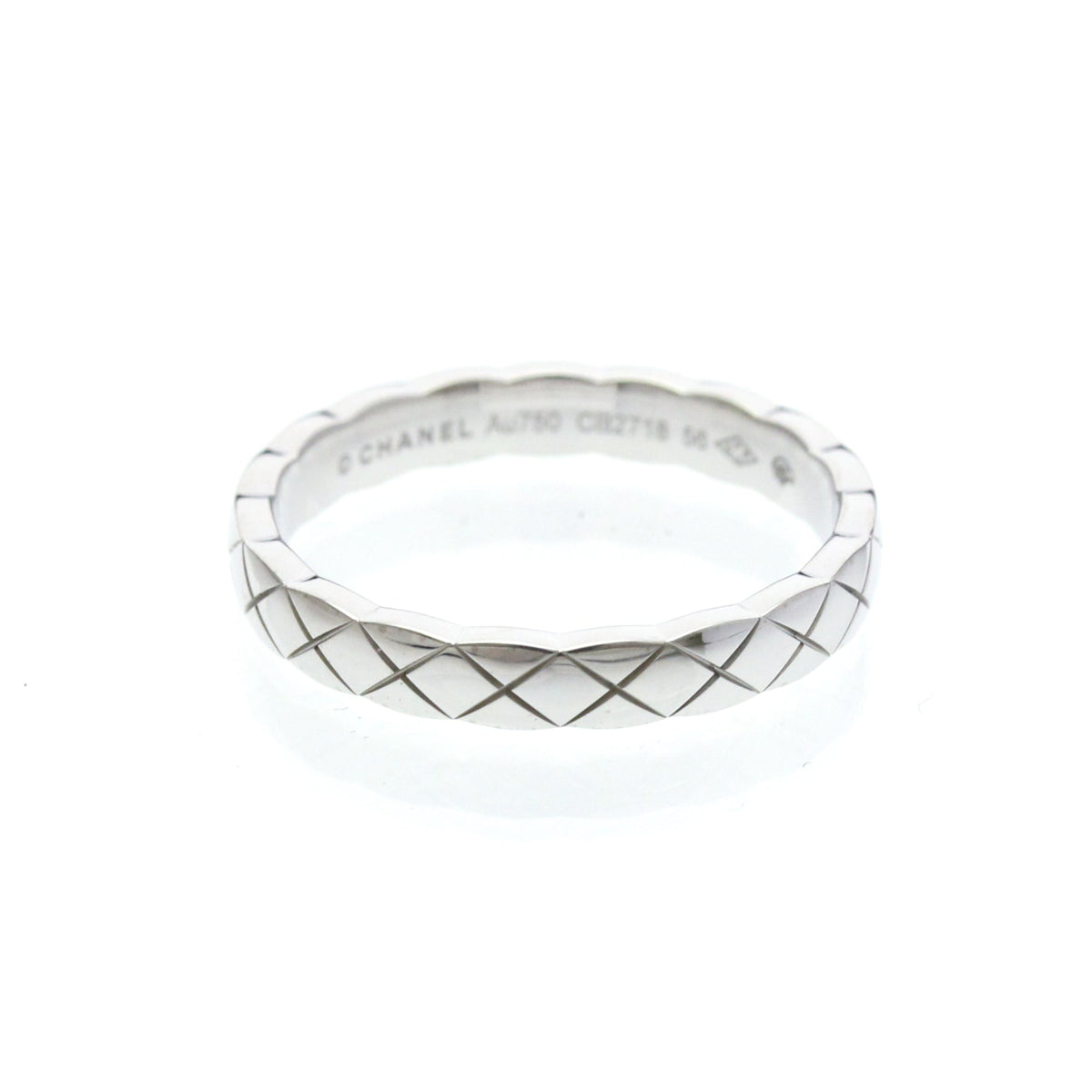 PRE-OWNED Chanel Coco Crush · 18K White Gold Size 7.5