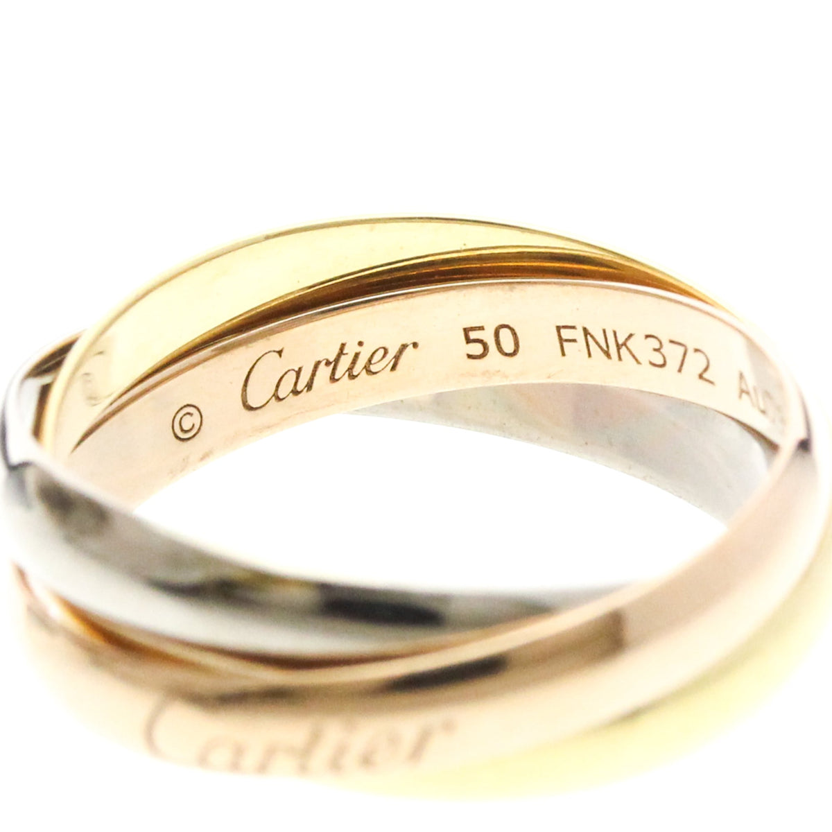 PRE-OWNED Cartier Trinity · Tri-Gold Size 5.25