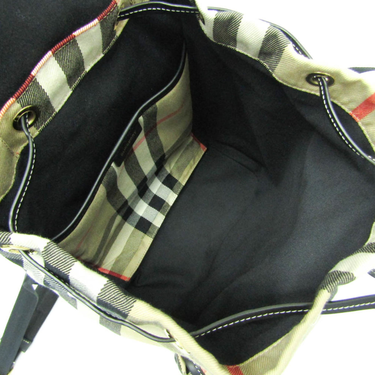 PRE-OWNED Burberry Enfild · Check Canvas & Leather
