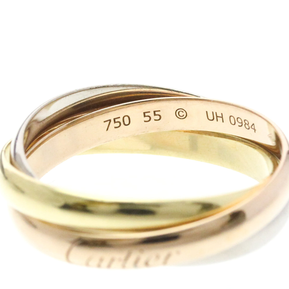 PRE-OWNED Cartier Trinity · Tri-Gold Size 7.25