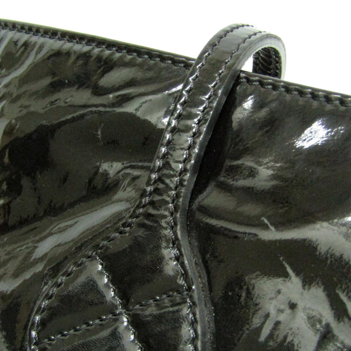 PRE-OWNED Celine Enamel Leather Tote