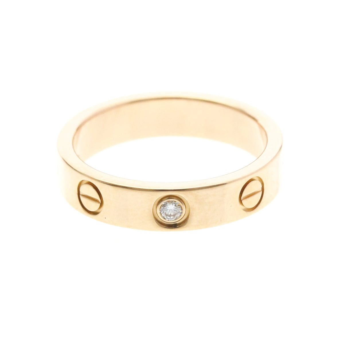 PRE-OWNED Cartier Mini Love · Rose Gold · Diamond Size 4.5